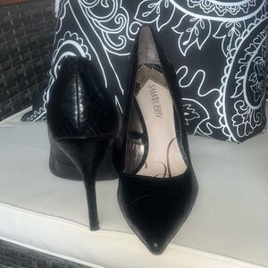 Sam & Libby Black Patent Leather Stiletto Heels
